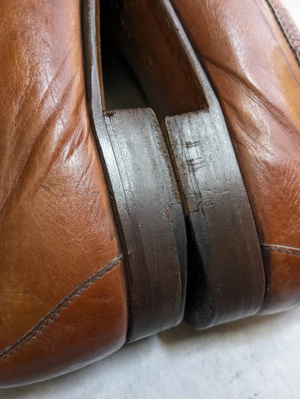 Gucci Brown Leather Horsebit Loafers - Men 9 S Narrow Slip Ons Vintage Italy